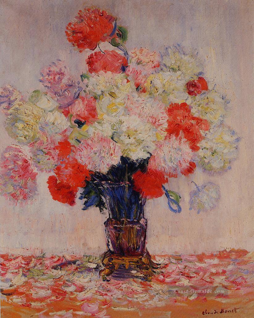 Vase Pfingstrosen Claude Monet impressionistische Blumen Ölgemälde